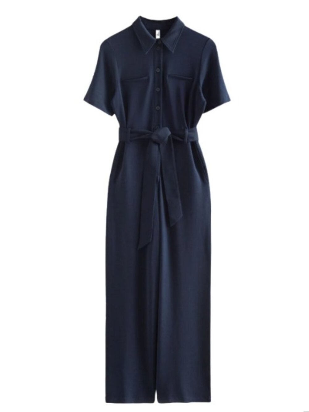 & Other Stories Short Sleeve Belted Jumpsuit